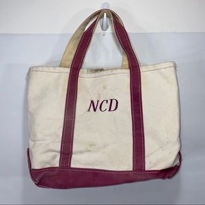 llbean canvas tote bolsa